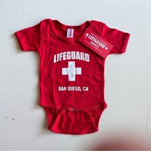 LIFEGUARD San Diego Caliornia Short SleeveBodysuit For Baby Size 6M